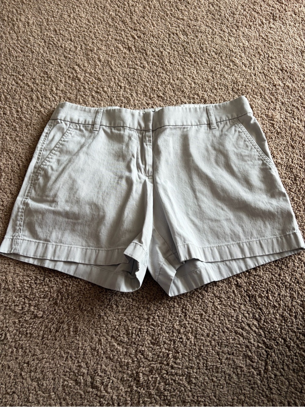 J. Crew Women's Light Gray Casual Cotton-Blend Shorts